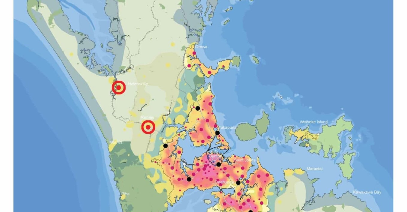 Auckland Spatial 6 Corridors and Population Density PORT