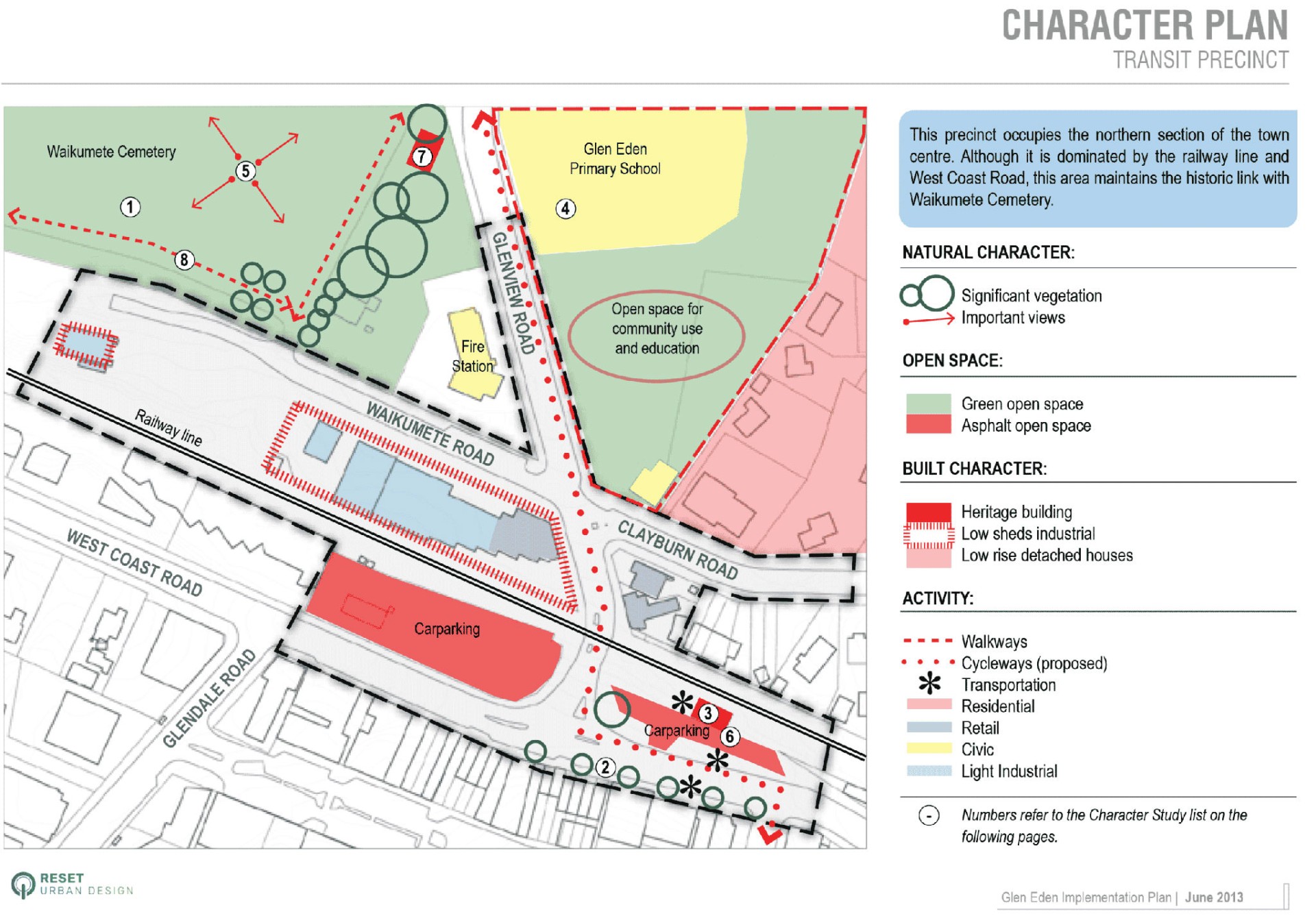 Glen Eden Character Plan Transit