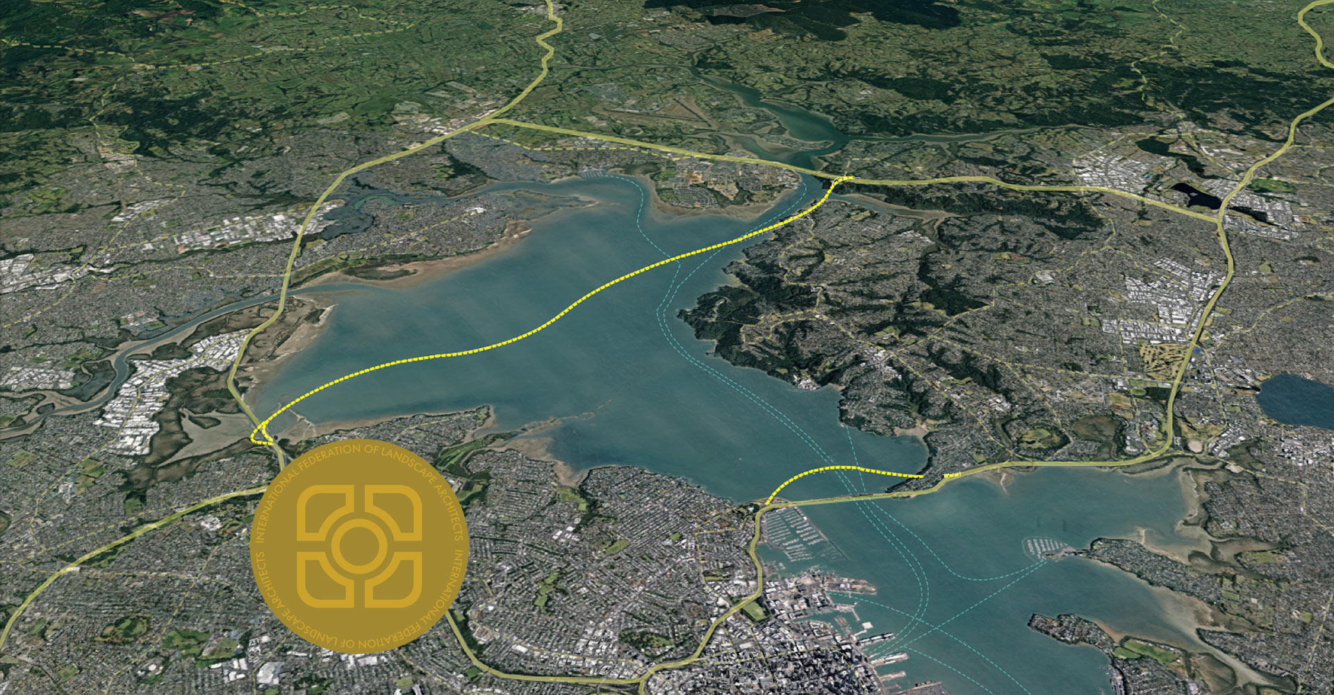 Second Auckland Harbour Crossing Aerial View