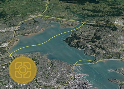 Second Auckland Harbour Crossing Aerial View