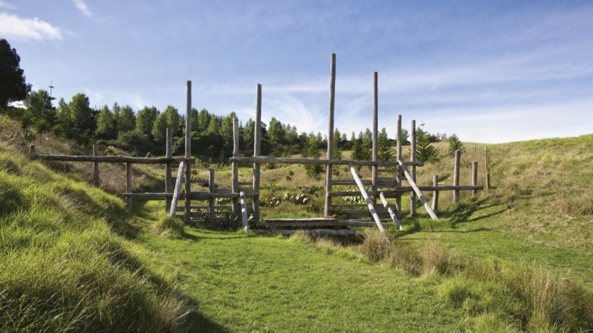 reset landscape art installation brick bay